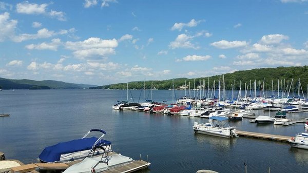 View of South Shore Marina on Greenwood Lake.