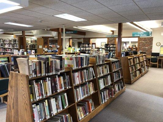 A view of the reference books from the non-fiction area