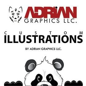 We offer Full Color Illustration and Hand Drawn Designs.