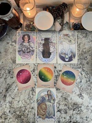 Combining oracle and tarot cards for even more specificity in your readings.