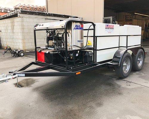 Custom pressure washer trailer built by Universal Trailer in Pacoima