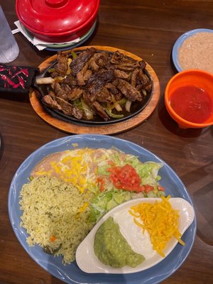 MASSIVE portions  easy to split steak fajitas for two. $19.