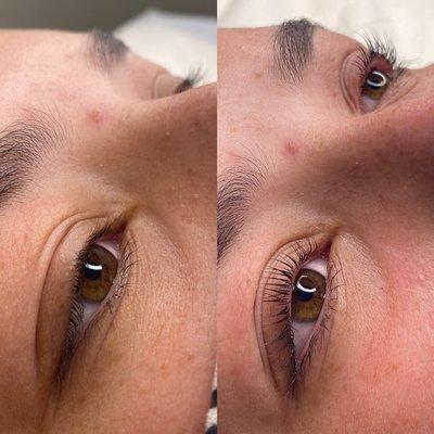 lash lift before & after