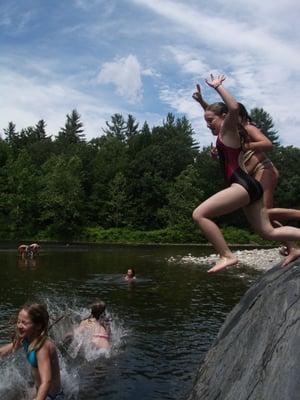 One of our favorite swimming holes in a local river.