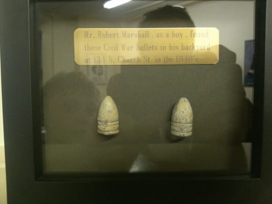 Civil War Bullets found on site in the 1940's