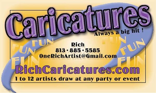 Rich Caricatures Business Card