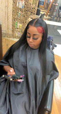 Frontal Wig Install with Skunk Strip