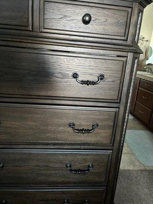 Gap on chest of drawers