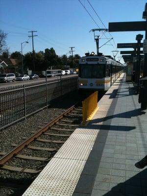 Vernon Station. Train heading north