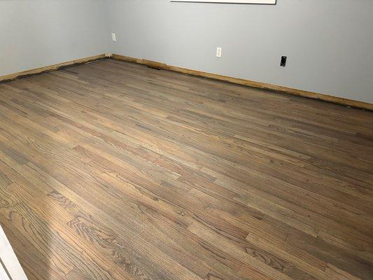 Refinished hardwood floor