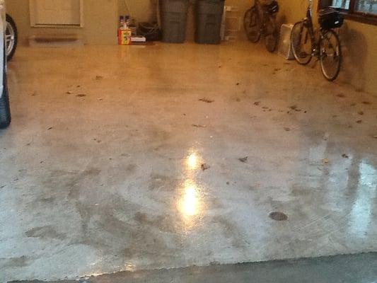 Epoxy garage floor before.... Filthy