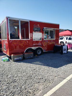 Food Truck set up at Flowery Branch Block Party Night!