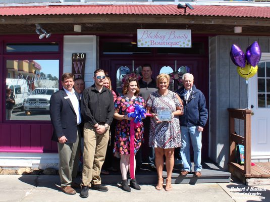 Ribbon Cutting Ceremony at the Blushing Beauty Boutique... #oceancitycool