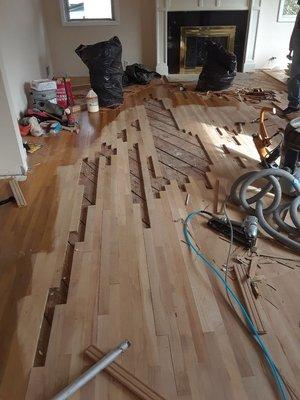 Hardwood floor reparation.  Free estimates!