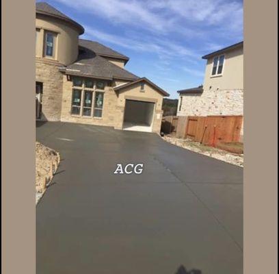 Concrete driveway