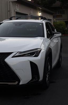 Exterior wash and wax on Lexus UX