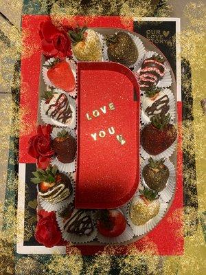 Chocolate Covered Strawberry Letter Box