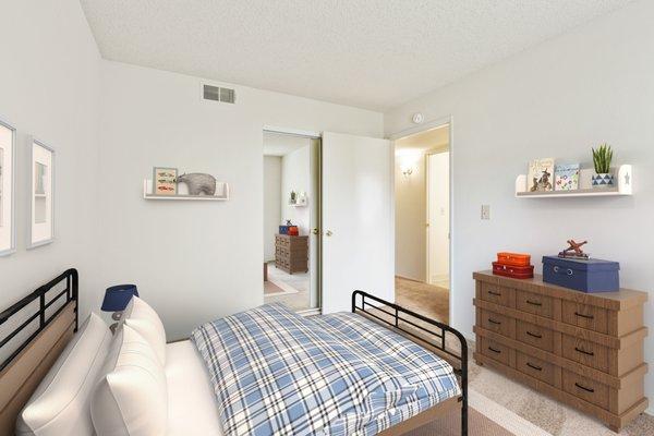 guest bedroom 2 bed with 1 bath