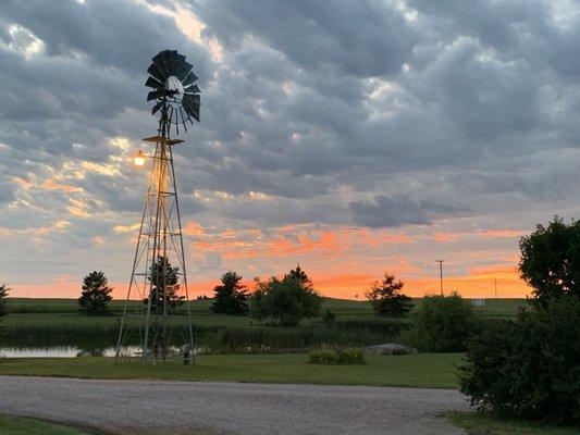 Beautiful Nebraska sunset from the park