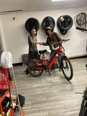 We repair e-bikes and PEV(s); another satisfied customer!