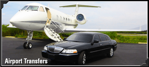 Airport Transfers Client Private Hanger Pickup & Drop Off.  Clean Town Cars Wine Tours