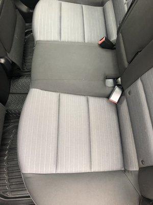 After photo of seats shampoo