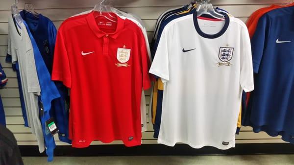 2013 England Soccer Jerseys. I believe these jerseys were better looking than last year's jerseys worn for the World Cup.