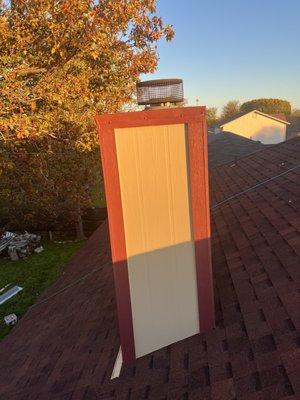 After of a chimney siding repair.