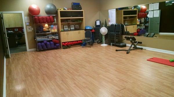 Aerobic exercise and yoga studio