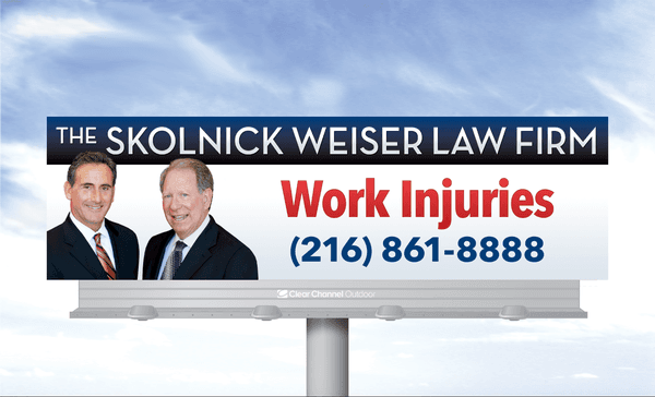 Work Injuries Billboard | The Skolnick Weiser Law Firm, LLC