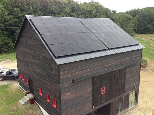 48 panels of the SunPower model with a black backing, making for a very sleek appearance.