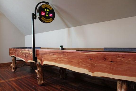 Custom Log Shuffleboard