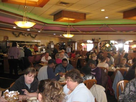 Busy lunchtime dining room