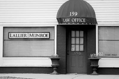 The storefront for the Amesbury attorneys at Lallier Munroe