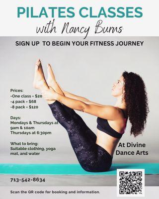 Group Mat Pilates Classes at Divine Dance Arts