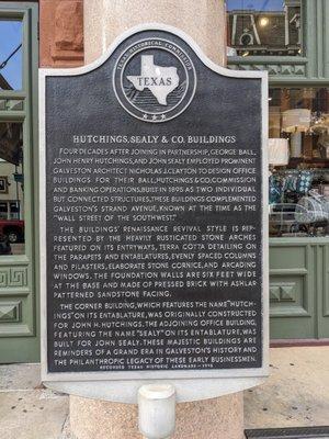 Hutchings, Sealy & Co. Historical Markers, Galveston