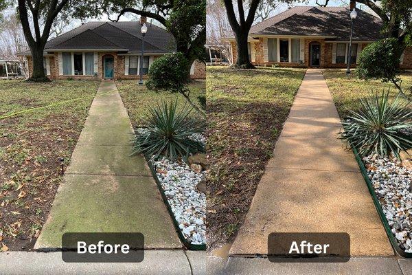 Sidewalk and driveway wash in Lewisville