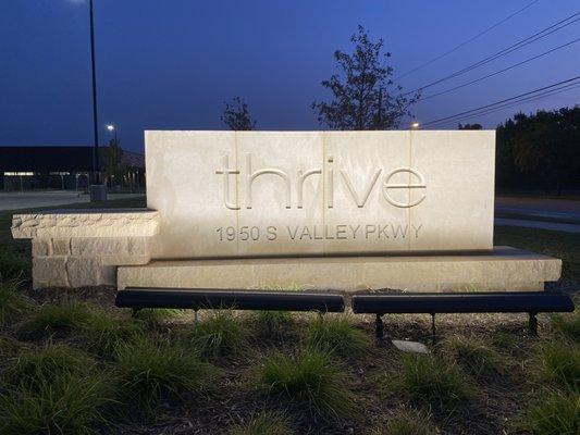 Thrive monument sign