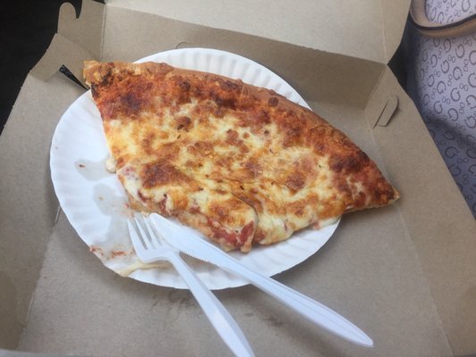 Slice of cheese pizza $3.00