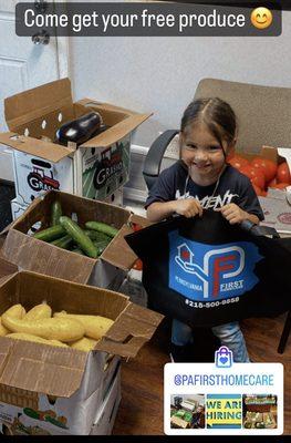 FREE PRODUCE EVERY WEEK! Come grab a bag for your loved ones!!!