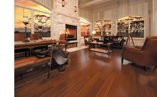 mirage hardwood floors-african-mahogany-brass