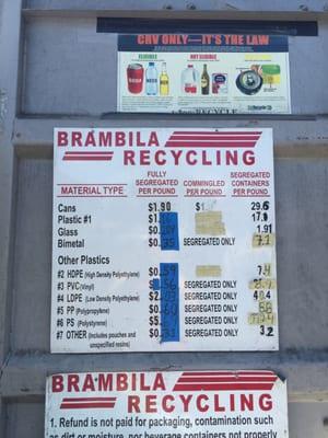 Bring your recyclables in and get cash on the spot.....they're convenient in same parking lot as the 76 gas station on Freeport