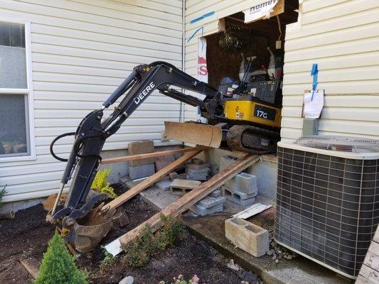 digging out crawl space for future renovations