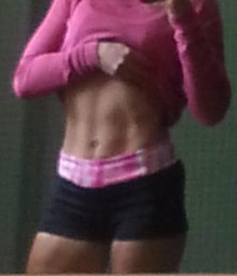 Your Trainers Abs. Working Hard