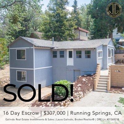 Flip! Mountain home - after few months on the market, SOLD in 16 day escrow and a nice profit!