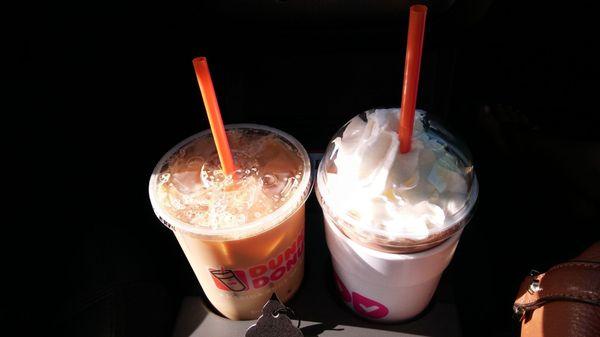 Regular and frozen mocha