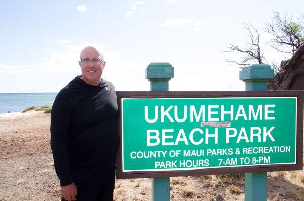 Ukumehame is right off the highway. Not enough natural shade on this beach.