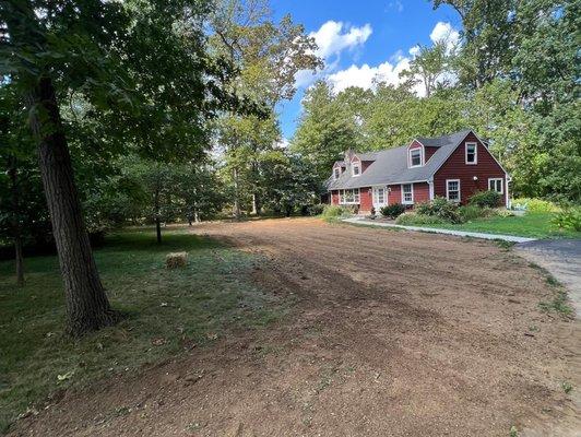 Regrading a front yard