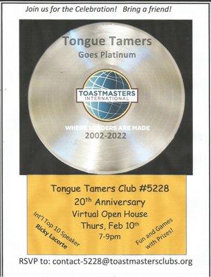 RSVP to contact-5228@toastmastersclubs.org