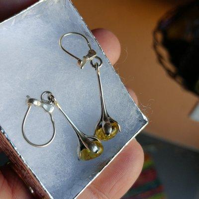 Love my new Amber and Silver earrings from Silver Lily